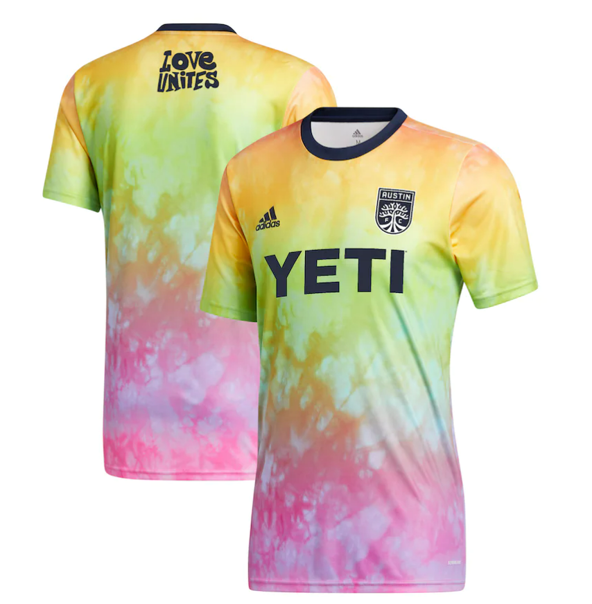 2021/22 Austin FC Pride Pre-Match Soccer Jersey Shirt